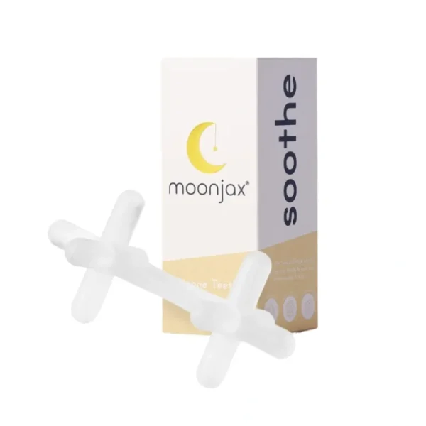 Shop All | 1-pack Clear Silicone Patented Moonjax Best Baby Teether - CaringForTots - Professional Baby and Children's Products | Caring for Growth, Caring for Every Moment