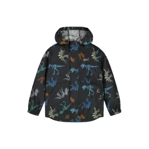 Flash Sale Packable Windbreaker Black Printed Dinos Skeletons - CaringForTots - Professional Baby and Children's Products | Caring for Growth, Caring for Every Moment
