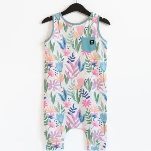 New Painterly Floral Tank Chest Pocket Capri Rag - CaringForTots - Professional Baby and Children's Products | Caring for Growth, Caring for Every Moment