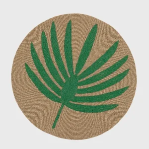 Best Palm Frond Hand Beaded Placemat, Green - CaringForTots - Professional Baby and Children's Products | Caring for Growth, Caring for Every Moment