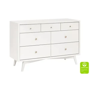 Store Palma 7 Drawer Dresser in Warm White - CaringForTots - Professional Baby and Children's Products | Caring for Growth, Caring for Every Moment