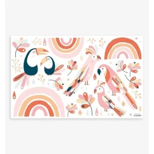 Best Sale Paradisio - Wall Decals Muraux - Birds Of Paradise (orange) - CaringForTots - Professional Baby and Children's Products | Caring for Growth, Caring for Every Moment