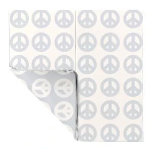 Store Peace Sign Vegan Leather Mat - CaringForTots - Professional Baby and Children's Products | Caring for Growth, Caring for Every Moment