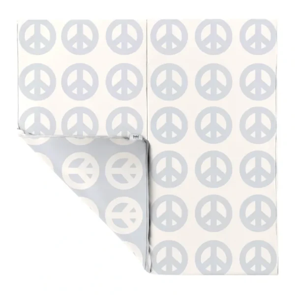 Store Peace Sign Vegan Leather Mat - CaringForTots - Professional Baby and Children's Products | Caring for Growth, Caring for Every Moment