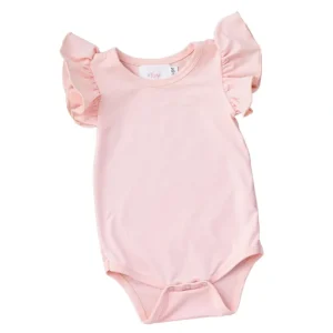 Discount Peach S/s Flutter Bodysuit - CaringForTots - Professional Baby and Children's Products | Caring for Growth, Caring for Every Moment