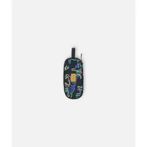 Store Pencil Case Black Printed Neon Dino by Deux par Deux - CaringForTots - Professional Baby and Children's Products | Caring for Growth, Caring for Every Moment
