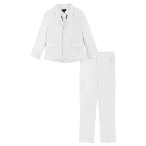 Shop All | 4-piece Suit Set (size 8-14 Years) | White - CaringForTots - Professional Baby and Children's Products | Caring for Growth, Caring for Every Moment