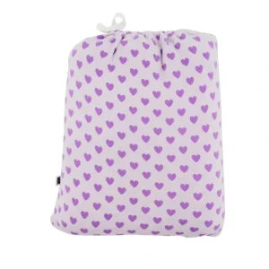 Bedding | Pillow Case - Purple Hearts - CaringForTots - Professional Baby and Children's Products | Caring for Growth, Caring for Every Moment