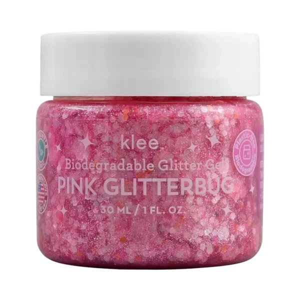 Toys | Pink Glitterbug - Klee Biodegradable Glitter Gel, 1 oz - CaringForTots - Professional Baby and Children's Products | Caring for Growth, Caring for Every Moment