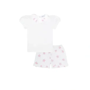 Pink Stars Short Set - CaringForTots - Professional Baby and Children's Products | Caring for Growth, Caring for Every Moment* Matching Sets