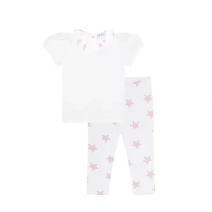 Pink Stars Tee-leggings Set - CaringForTots - Professional Baby and Children's Products | Caring for Growth, Caring for Every Moment* Matching Sets