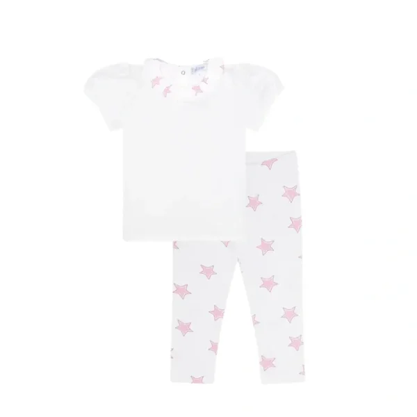 Pink Stars Tee-leggings Set - CaringForTots - Professional Baby and Children's Products | Caring for Growth, Caring for Every Moment* Matching Sets