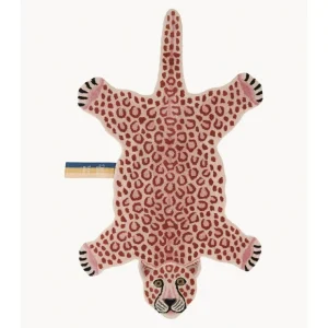 Pinky Leopard Rug Large - CaringForTots - Professional Baby and Children's Products | Caring for Growth, Caring for Every Moment* Wool Rugs