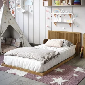 Cheap P'kolino Reeded Wood Floor Twin Bed - Natural Oak - CaringForTots - Professional Baby and Children's Products | Caring for Growth, Caring for Every Moment