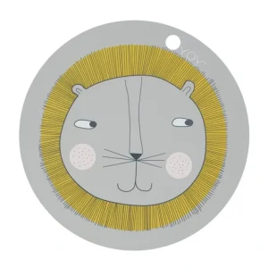 Placemat Lion - Light Grey - CaringForTots - Professional Baby and Children's Products | Caring for Growth, Caring for Every Moment* Placemats