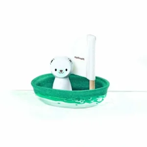 Plan Toys Sailing Boat Polar Bear - CaringForTots - Professional Baby and Children's Products | Caring for Growth, Caring for Every Moment* Bath Toys