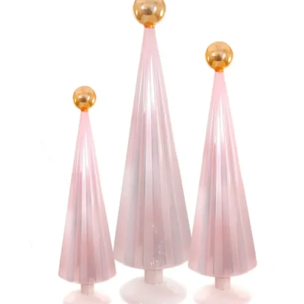 Pleated Tree, Light Pink Gold Set Of 3 - CaringForTots - Professional Baby and Children's Products | Caring for Growth, Caring for Every Moment* All Products