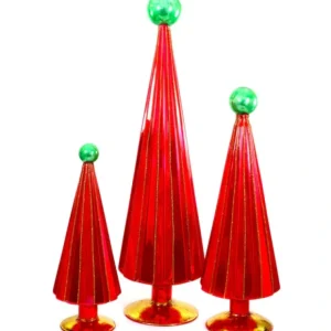 Pleated Tree, Red Green Set Of 3 - CaringForTots - Professional Baby and Children's Products | Caring for Growth, Caring for Every Moment* All Products