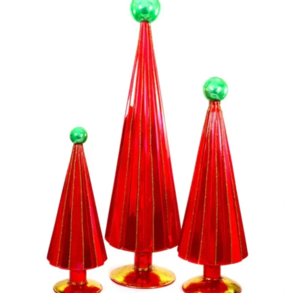 Pleated Tree, Red Green Set Of 3 - CaringForTots - Professional Baby and Children's Products | Caring for Growth, Caring for Every Moment* All Products