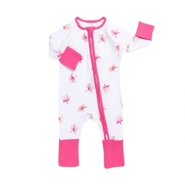 Plumeria Bamboo Coverall - CaringForTots - Professional Baby and Children's Products | Caring for Growth, Caring for Every Moment* Rompers - Overall