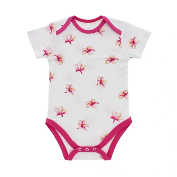 Plumeria Bamboo Onesie - CaringForTots - Professional Baby and Children's Products | Caring for Growth, Caring for Every Moment* Onesies