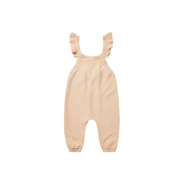 Clothing | Pointelle Knit Overalls - Shell - CaringForTots - Professional Baby and Children's Products | Caring for Growth, Caring for Every Moment