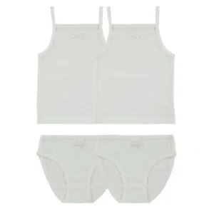 Pointelle White, Girl (2 Sets) - CaringForTots - Professional Baby and Children's Products | Caring for Growth, Caring for Every Moment* Underwear