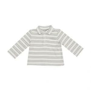 Polo L/s Shirt - Modal Rib Stripe - Desert Sage - CaringForTots - Professional Baby and Children's Products | Caring for Growth, Caring for Every Moment* Polo Shirts