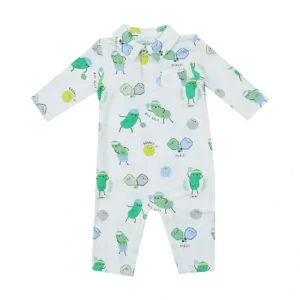 Polo Romper - Pickleball Blue - CaringForTots - Professional Baby and Children's Products | Caring for Growth, Caring for Every Moment* Polo Shirts