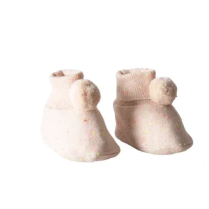 Pom Pom Multi Melange - CaringForTots - Professional Baby and Children's Products | Caring for Growth, Caring for Every Moment* Booties