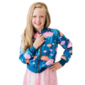 Poppies Satin Jacket - CaringForTots - Professional Baby and Children's Products | Caring for Growth, Caring for Every Moment* Jackets
