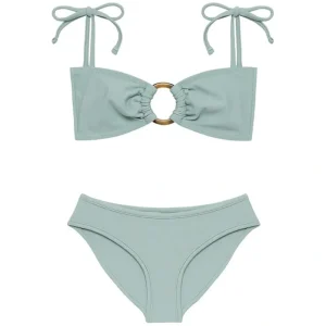 Powder Blue Mini Tori Bandeau X Lulu Bikini Set - CaringForTots - Professional Baby and Children's Products | Caring for Growth, Caring for Every Moment* Bikinis