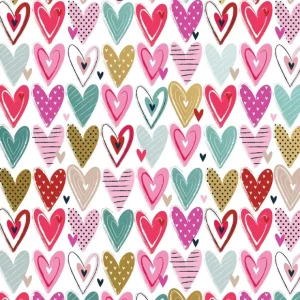Pretty Hearts Love Gift Wrap - CaringForTots - Professional Baby and Children's Products | Caring for Growth, Caring for Every Moment* Giftwrapping Paper