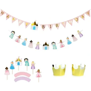 Pretty Princess - Birthday Party Decoration Kit - 12 Guests - CaringForTots - Professional Baby and Children's Products | Caring for Growth, Caring for Every Moment* Party Decor