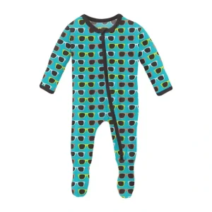 Print Footie with Zipper - Confetti Sunglasses - CaringForTots - Professional Baby and Children's Products | Caring for Growth, Caring for Every Moment* Boys