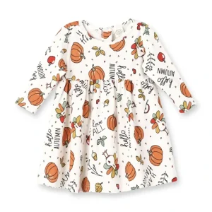Pumpkin Harvest Thanksgiving Dress - CaringForTots - Professional Baby and Children's Products | Caring for Growth, Caring for Every Moment* Vests