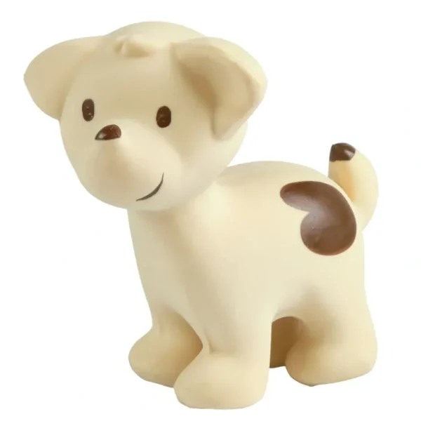 Toys | Puppy Natural Organic Rubber Teether, Rattle Bath Toy - CaringForTots - Professional Baby and Children's Products | Caring for Growth, Caring for Every Moment