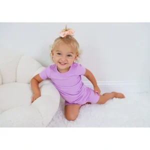 Purple Rib Dream Short Set - CaringForTots - Professional Baby and Children's Products | Caring for Growth, Caring for Every Moment* The Dream Short Set