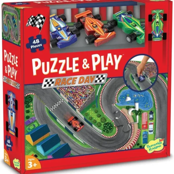 Toys | Puzzle and Play: Race Day - CaringForTots - Professional Baby and Children's Products | Caring for Growth, Caring for Every Moment