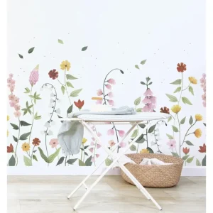 Queyran - Panoramic Wallpaper - Pretty Flowers - CaringForTots - Professional Baby and Children's Products | Caring for Growth, Caring for Every Moment* All Products