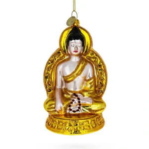 Radiant Golden Buddha - Blown Glass Christmas Ornament - CaringForTots - Professional Baby and Children's Products | Caring for Growth, Caring for Every Moment* Christmas Tree Ornaments