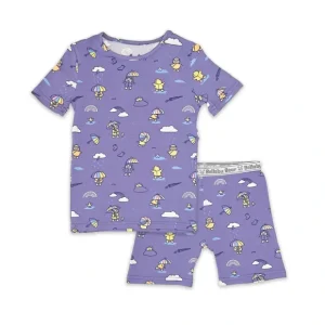 Rainbow Bear Bamboo Kids Pajama Short Set - CaringForTots - Professional Baby and Children's Products | Caring for Growth, Caring for Every Moment* Pajamas - Short Set