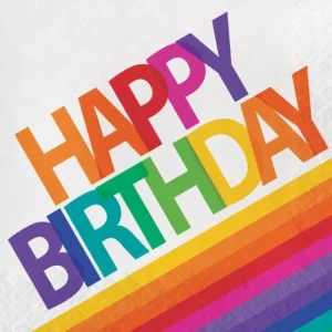 Rainbow Happy Birthday Napkins - CaringForTots - Professional Baby and Children's Products | Caring for Growth, Caring for Every Moment* Napkins