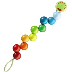 Rainbow Pearls Pacifier Holder - CaringForTots - Professional Baby and Children's Products | Caring for Growth, Caring for Every Moment* Wooden Baby