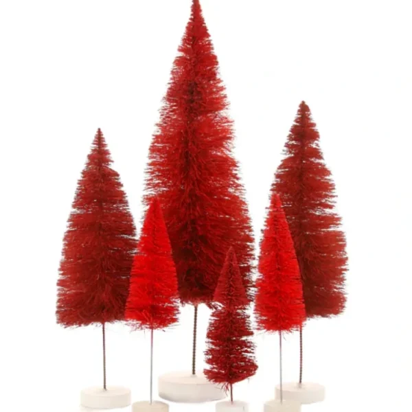 Rainbow Trees - Red - Set Of 6 - CaringForTots - Professional Baby and Children's Products | Caring for Growth, Caring for Every Moment* Christmas Home Decor