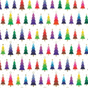 Rainbow Trees Christmas Gift Wrap - CaringForTots - Professional Baby and Children's Products | Caring for Growth, Caring for Every Moment* Giftwrapping Paper