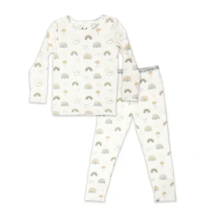 Rainbows Bamboo Kids Pajamas - CaringForTots - Professional Baby and Children's Products | Caring for Growth, Caring for Every Moment* The "Easy Two-Piecey"