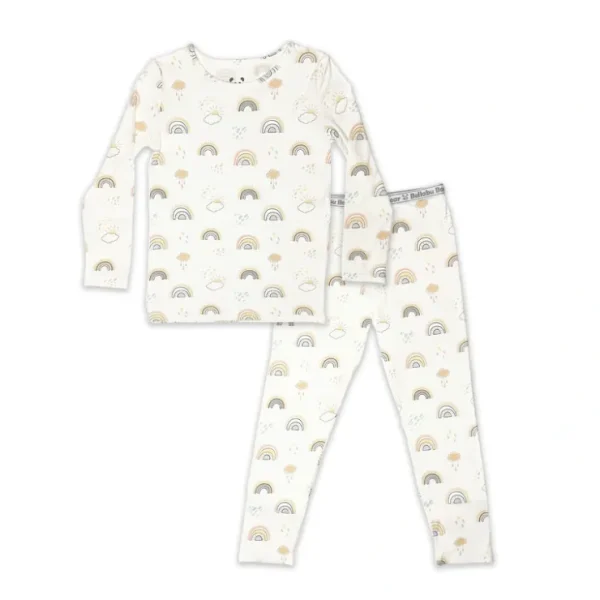 Rainbows Bamboo Kids Pajamas - CaringForTots - Professional Baby and Children's Products | Caring for Growth, Caring for Every Moment* The "Easy Two-Piecey"