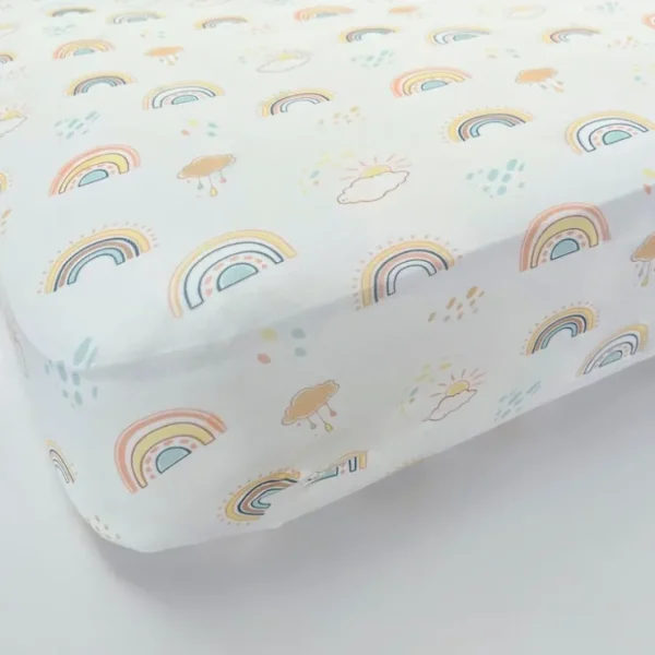 Rainbows Crib Sheet - CaringForTots - Professional Baby and Children's Products | Caring for Growth, Caring for Every Moment* Crib Sheets