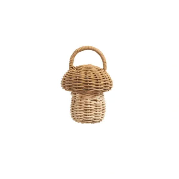 Toys | Rattan Mushroom Rattle - CaringForTots - Professional Baby and Children's Products | Caring for Growth, Caring for Every Moment